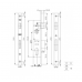 Замок SIBA 10069PWC-35мм. для металлопластиковой двери