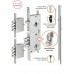 Замок врезной MUL-T-LOCK 415G CR BRIGHT BRASS UNIV BS63мм 2 protectors